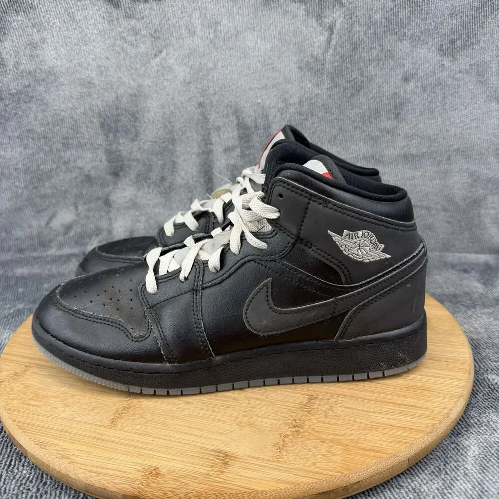 Jordan Air Jordan 1 Mid Shoes Boys Size 6.5Y Black Basketball HV5180-010